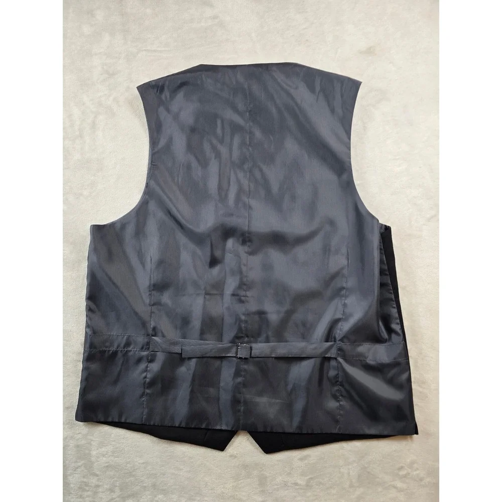JoS A Bank Suit Vest Mens 2XL Black Wool Blend Formal 1905 Collection Waistcoat